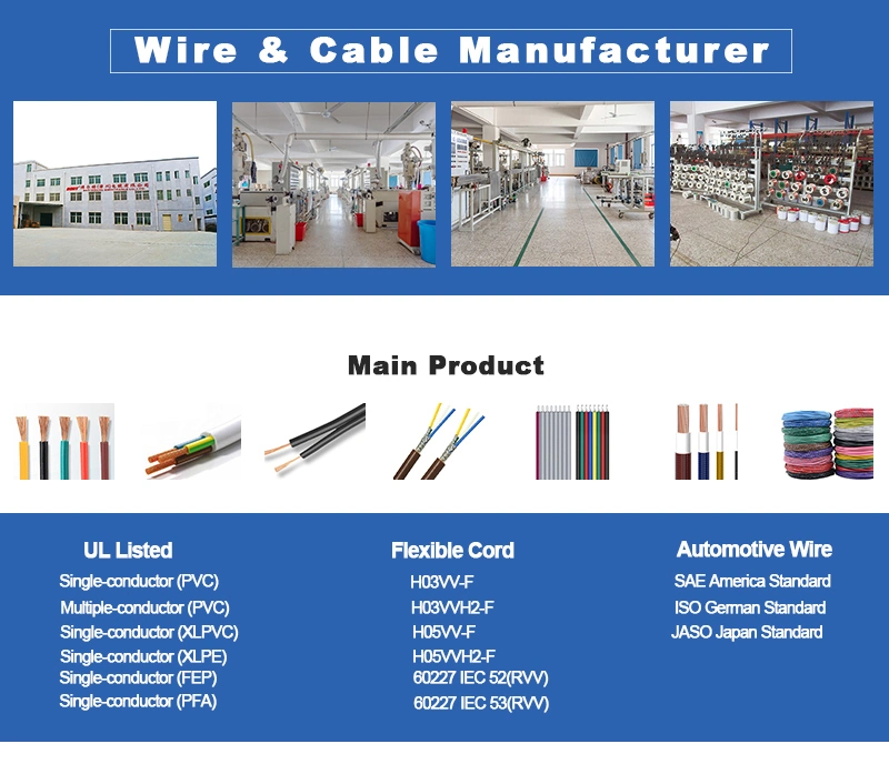 UL2464 Flexible Cable 24AWG 2 Core 3 Core 4 Core PVC Sheathed Wire 22AWG Power Cord Multi Core Cable