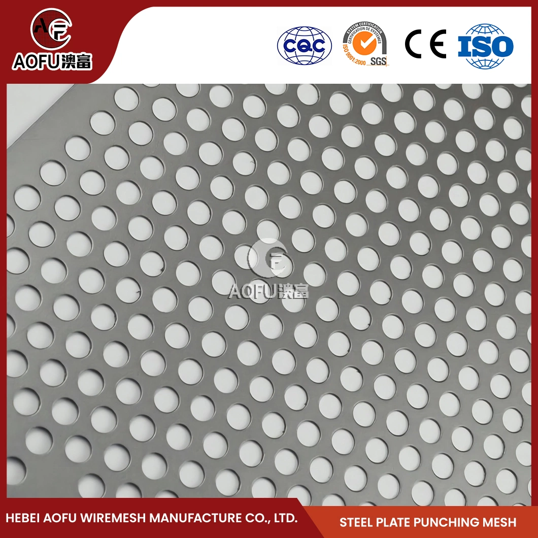 Aofu Wiremesh Perforated Skid Plate Factory Die Stamping Laser Cutting Stainless Steel Perforated Plate China Galvanized Sheet Punching Sheet