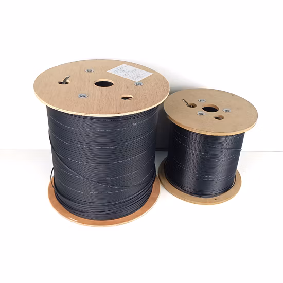 FTTH Indoor/Outdoor G657A Gjxh Gjyxch Single Mode Single Core Drop Cable Flat Type 2 Core Fiber Optic/Optical Drop Cable With1000m/Roll