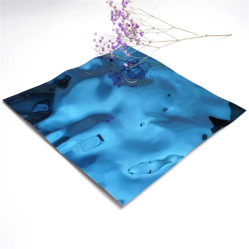 304/316 Water Wave Stamping Mirror Stainless Steel Sheet for Wall and Ceiling Decoration